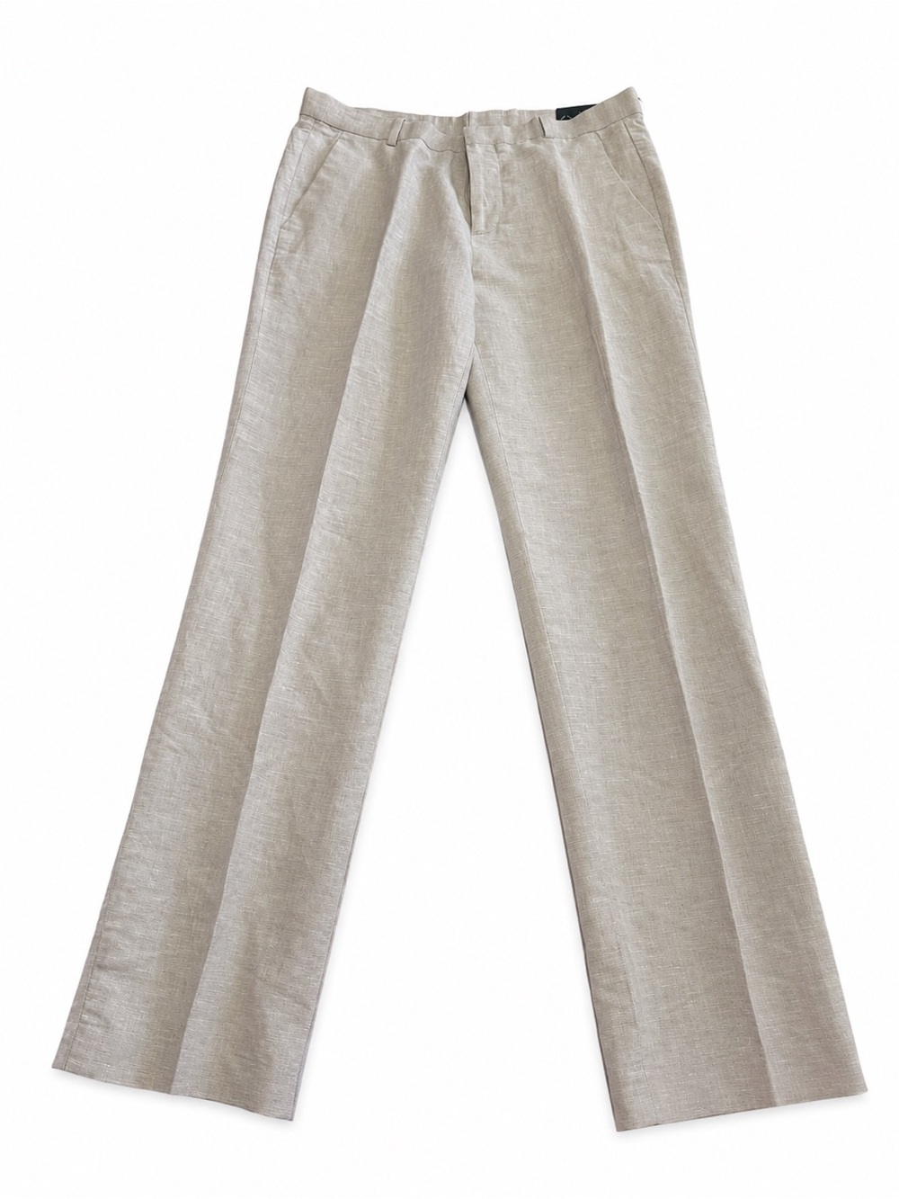 Perry Ellis Men's Light Beige Linen Trousers